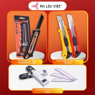   HÀNG MỚI VỀ  Dao rọc giấy lớn 18mm lưỡi dao sử dụng thép không gỉ tay cầm bọc nhựa chắc chắn  GIAO MÀU NGẪU NHIÊN  
