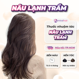 Thuốc nhuộm tóc màu NÂU LẠNH TRẦM - Lên từ nền tự nhiên không cần tẩy - Minzihair HCM