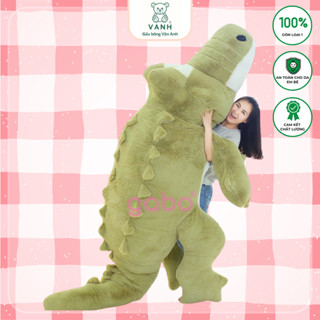 Gấu Bông Cá Sấu Lưng Gai Size 2M Siêu To Khổng Lồ, chuẩn Hàng quảng châu, có khoá kéo gối ôm cho bé gối ôm dài cute