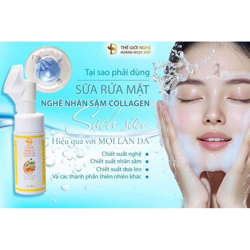 Sữa rửa mặt nghệ nhân sâm collagen