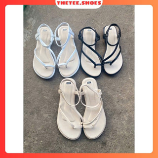 Giày Sandal Nữ Quai Da Dây Đan Xỏ Ngón Đế Bệt Siêu Mềm Êm Chân Phù Hợp Đi Du Lịch, Đi Biển, Đi Chơi Size 36_39