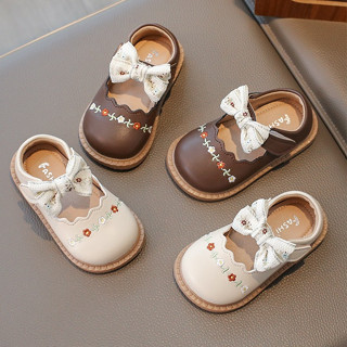 Giày búp bê đính nơ thêu hoa cao cấp siêu xinh đế mềm êm chân cho bé Size 16-26