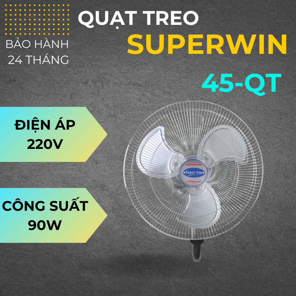 Quạt treo đa dụng SUPERWIN 90W (ĐKính cánh 450mm) - 45-QT