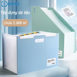 Túi đựng tài liệu QPENZ tệp chứa hồ sơ a4 cao cấp để được hơn 1300 tờ tặng kèm note