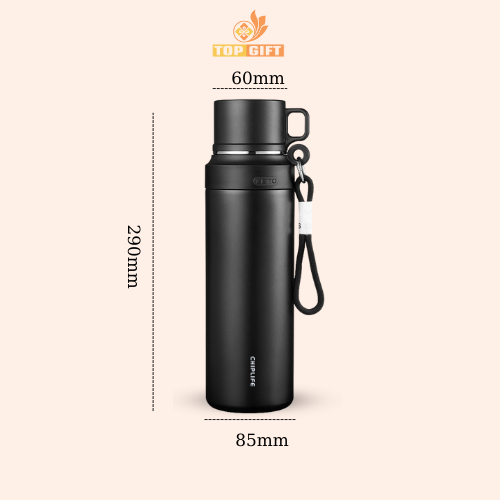 Bình giữ nhiệt BN1000 TopGifts khắc tên dung tích 1000ml SUS316 có quai xách tiện lợi | BigBuy360 - bigbuy360.vn