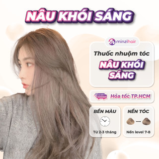 Thuốc nhuộm tóc màu NÂU KHÓI SÁNG không cần tẩy tóc - Minzihair HCM