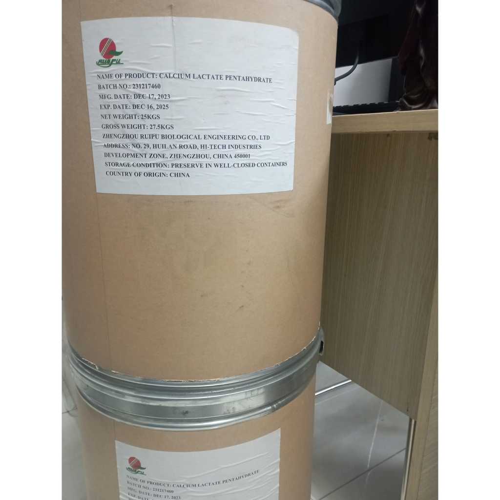 Calcium lactate: Là một acid amin được sử dụng rộng trong thực phẩm, dược phẩm, mỹ phẩm