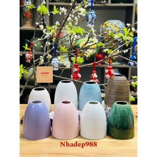 ( Sẵn ship hỏa tốc) Bình cắm hoa dáng chuông mini 15cm - Bình Cắm Hoa Kẽm Nhung/ bình cắm hoa để bàn