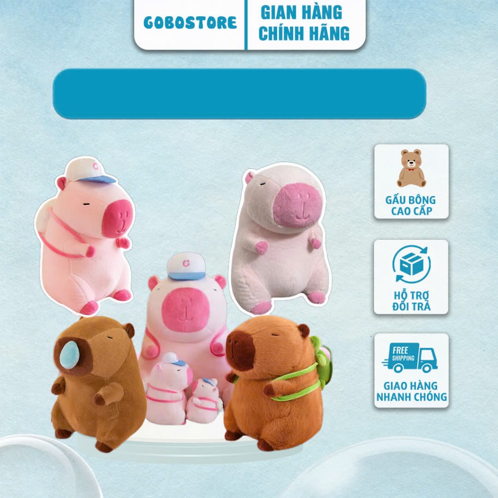 Gấu Bông Capybara Chảy Nước Mũi - Balo Rùa - Bóng Chày . Capybara Gấu Bông Dễ Thương Hot Trend