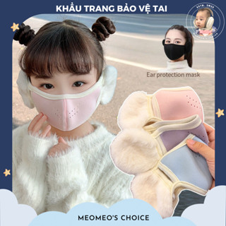 Khẩu Trang Bịt Tai Mùa Đông Giữ Ấm Cho Mẹ Và Bé Thông Hơi Bảo Vệ Tai Cho Bé