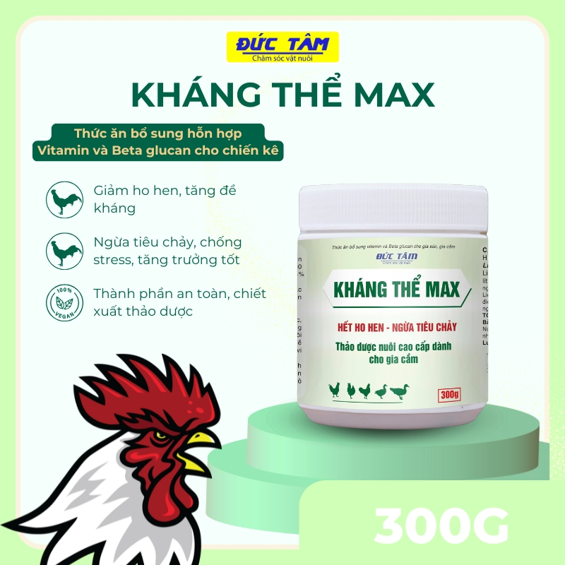 Thảo dược tăng đề kháng cho gà KHÁNG THỂ MAX 300g - KT300