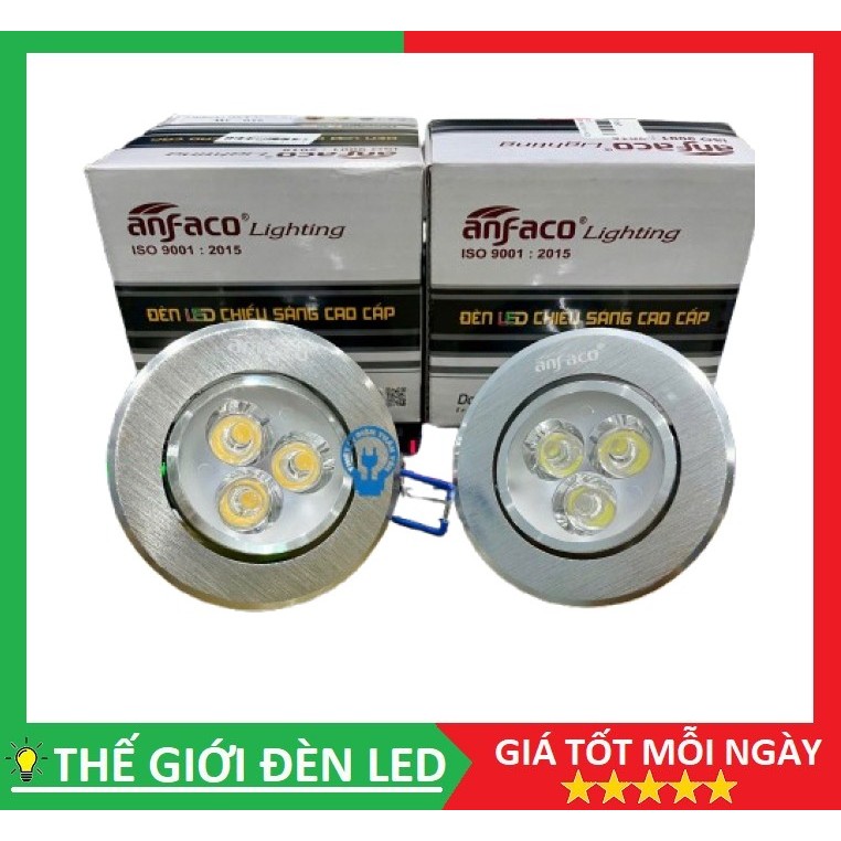 Đèn LED âm trần ME 3W ANFACO ánh sáng trắng vàng hàng chính hãng