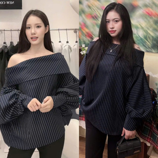 [ ATVQL412A ] Áo trễ vai tay bồng hàng phối quần loe hay giấu quần 2001 Clothing