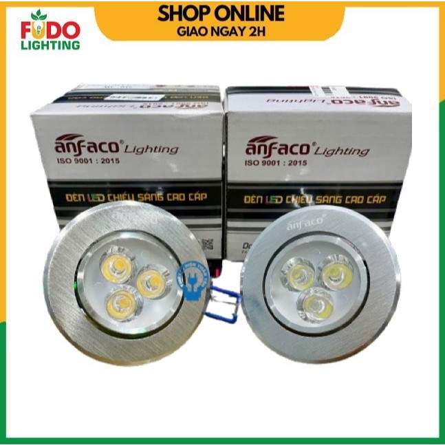 Đèn LED âm trần ME 3W ANFACO ánh sáng trắng vàng hàng chính hãng