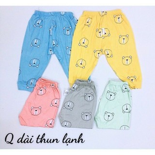 Combo 5 quần DÀI MÀU thun lạnh cho bé trai bé gái, quần chục cho bé sơ sinh ACUTEBABY