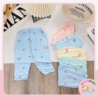 Combo 5 quần DÀI MÀU thun lạnh cho bé trai bé gái, quần chục cho bé sơ sinh ACUTEBABY