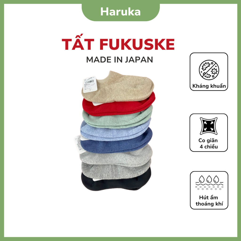 [MADE IN JAPAN] Tất bàn chân unisex có đệm bông hiệu Fukuske