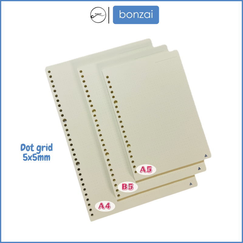 Ruột sổ còng refill A4 Dot Grid 100 gsm/120 Trang-Bonzai