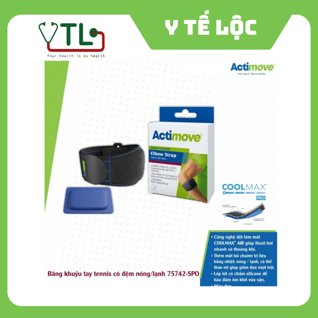 Băng khuỷu tay tennis có đệm nóng/lạnh 75742-SPO Actimove Elbow Strap