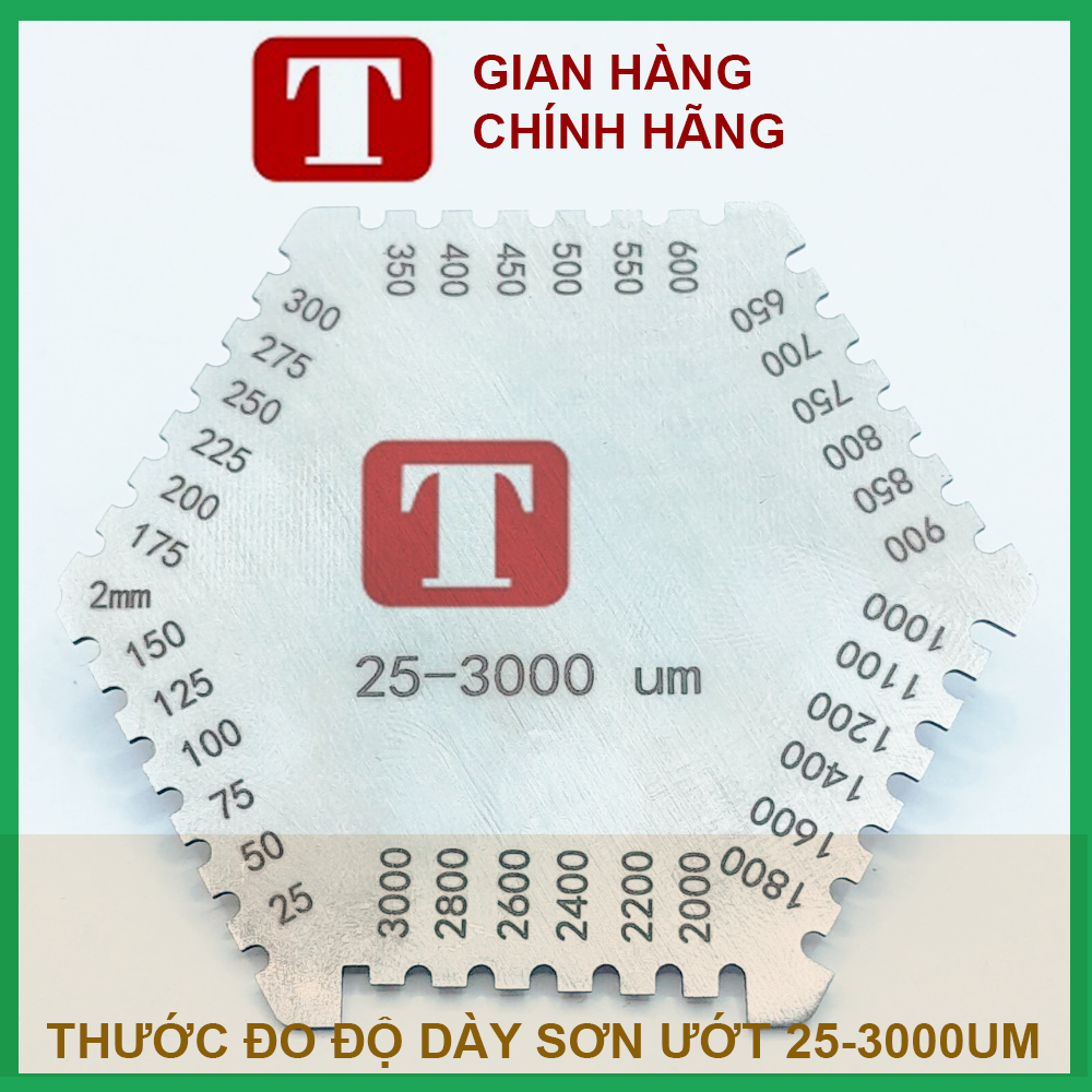 Thước đo độ dày sơn ướt có độ dày 25-2000um