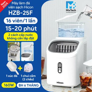   Hỏa tốc TPHCM  Máy Làm Đá Viên HICON HZB-25F - 16 viên vuông cho gia đình  BH 6 tháng  