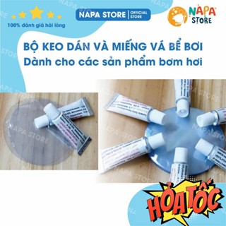  Combo 2 Bộ Keo Dán Và Miếng Vá Sửa Chữa Phao Bơi Bể Bơi Đệm Hơi Áo Mưa Đa Năng Tiện Lợi 