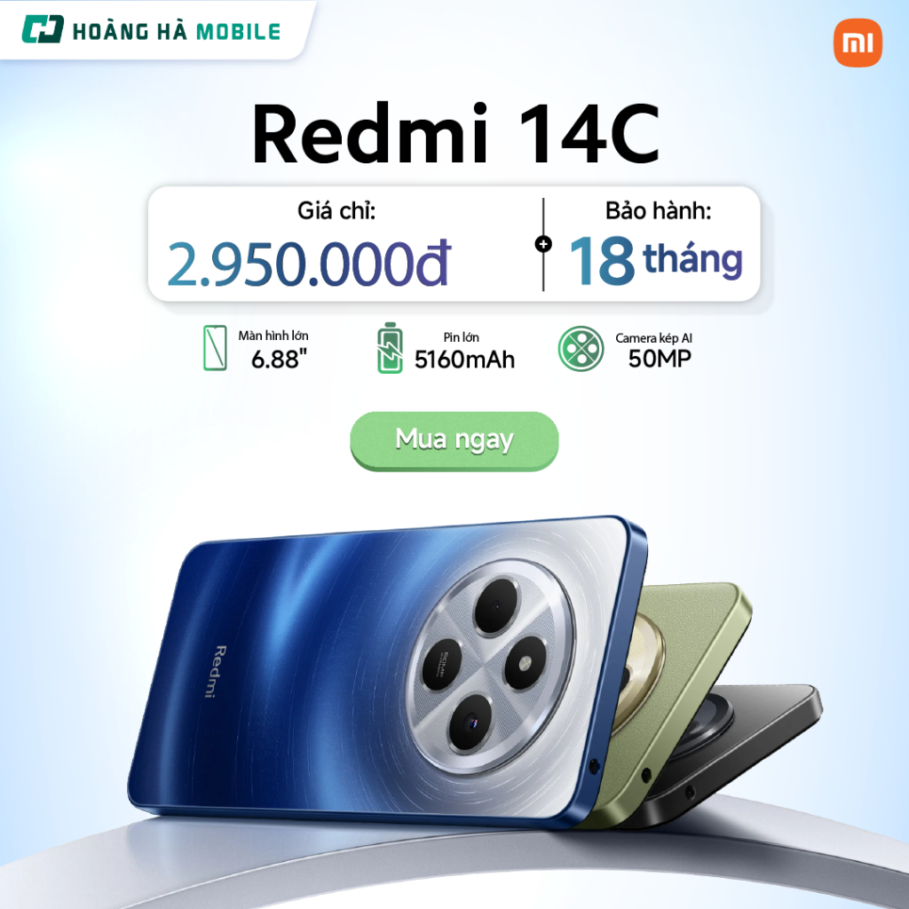 Điện thoại di động Redmi 15C (4GB/128GB) / 14C (4GB/128GB) - Chính hãng(Nguyên Seal Chưa Active) | BigBuy360 - bigbuy360.vn