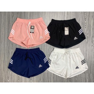 Quần Đùi Short Thể Thao Ngắn 2 Lớp Logo thêu 3 sọc Tập Gym, Yoga, Pickle Ball Nữ