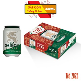 (Bia Tết 2025) Thùng 24 Lon Bia Sài Gòn Lager 330ml