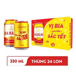 (Bia Tết 2025) Thùng 24 Lon Bia Hà Nội 330ml