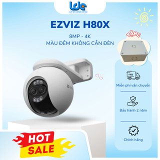 Camera Wifi EZVIZ H80x 4K 8MP Siêu nhạy ánh sáng Quay quét 360°, AI nhận diện người, 4K siêu nét