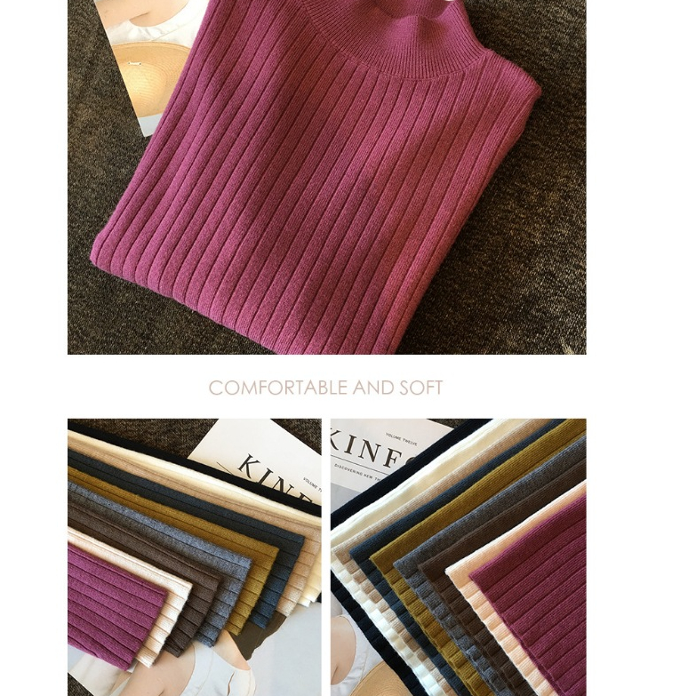 T837.Áo len cổ 3 phân kiểu len gân to dáng basic dễ mặc dễ phối đồ | BigBuy360 - bigbuy360.vn