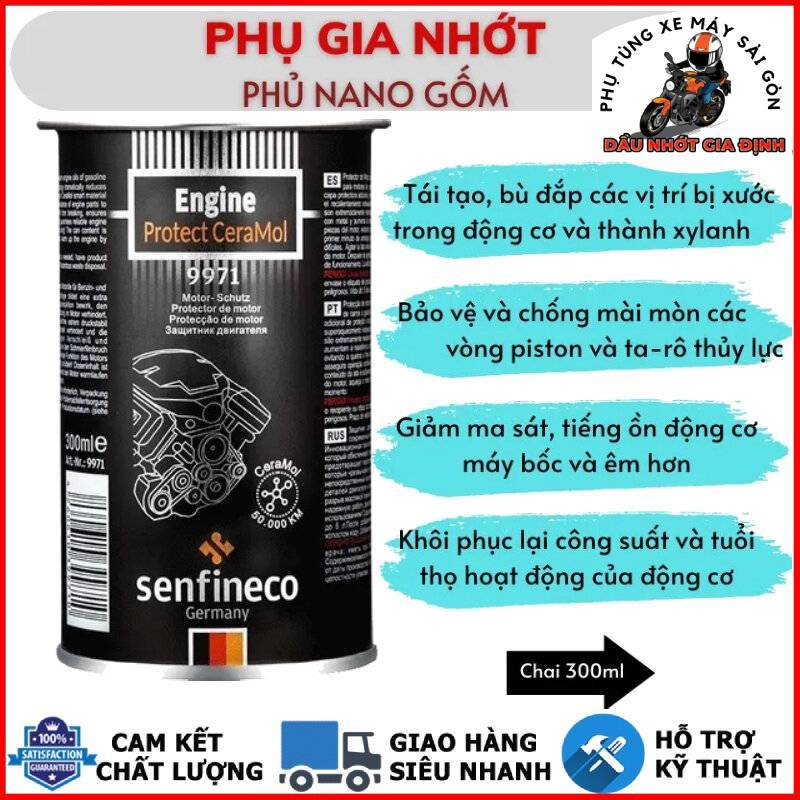 Phụ gia nhớt Senfineco 9971 Phủ Gốm Khôi Phục & Bảo Vệ Động Cơ Ceramol - Engine Protector Ceramol - 