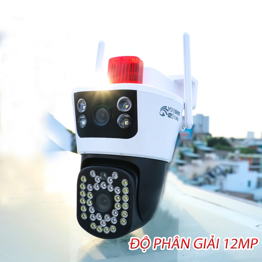 Camera Yoosee 2 MẮT KÉP 12MP ngoài trời, XEM 2 MÀN HÌNH cùng lúc,xem đêm có màu,hỗ trợ đàm thoại 2 chiều,BH 1 NĂM | BigBuy360 - bigbuy360.vn