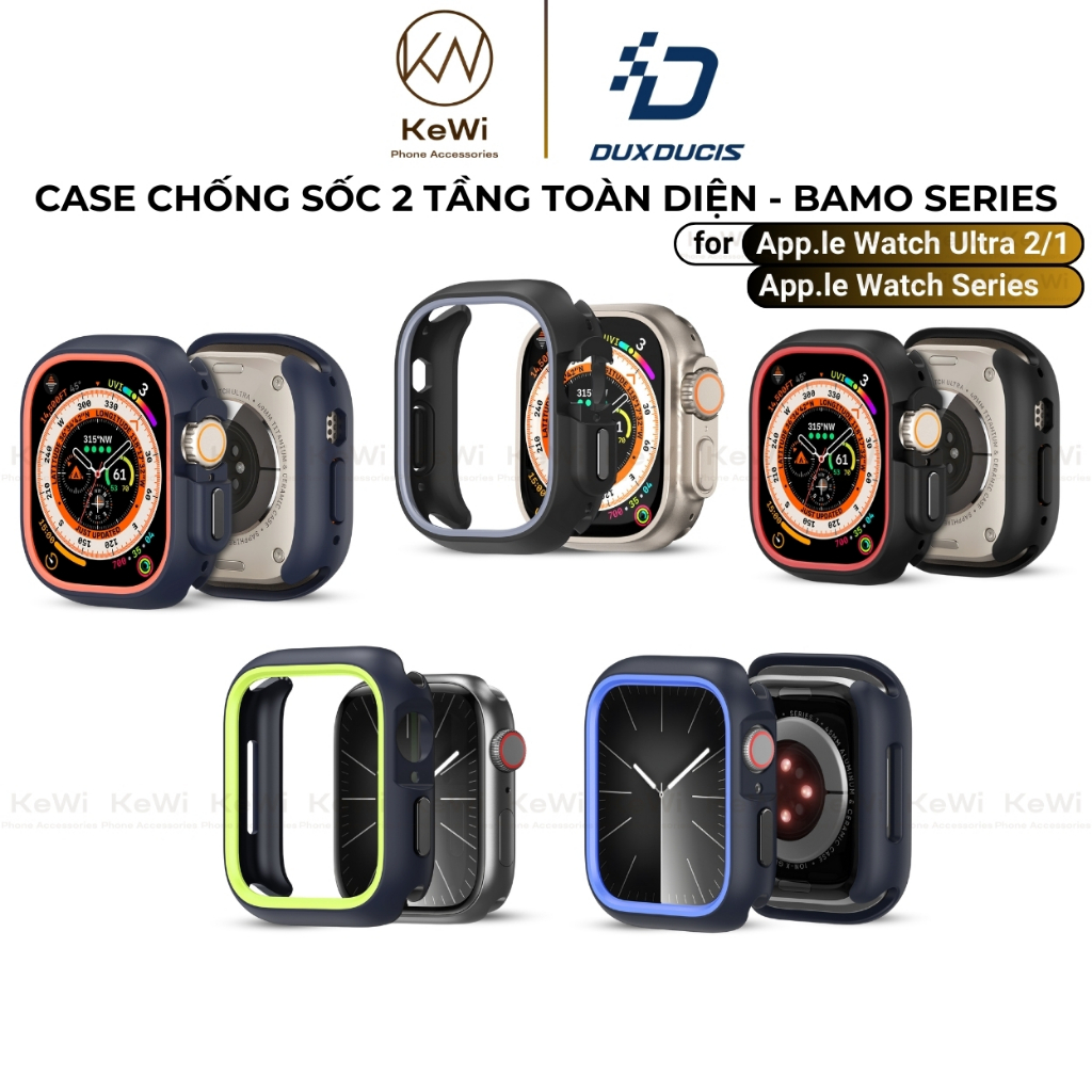 Ốp Case Silicone Dux Ducis Dành Cho Apple Watch Ultra 2 | 1, Apple Watch 10|9|8|7|6|5|4|SE|SE 2, Bam