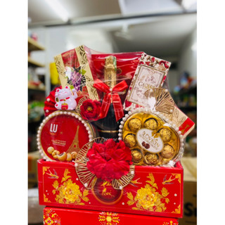 🎁GIỎ QUÀ TẾT Nhiều Món (Gồm: R.ượu, Bánh Hộp Thiếc, Sô-cô-la...) Giá Bình Dân, Chất Lượng Đồ NGON, Mẫu Sang Xịn Đẹp đây!