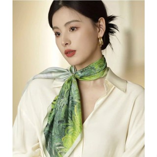 Khăn lụa vuông họa tiết nhiều mẫu mã đa dạng 70x70cm Thy Thy Store khăn quàng cổ nữ thời trang buộc tóc trùm đầu đa năng