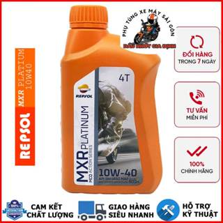  Nhớt tổng hợp Repsol MXR Platium 10W40 dành cho xe số tay côn nhập khẩu Indonesia 