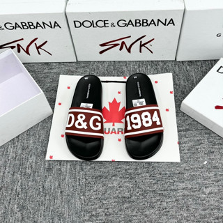 Dép DG 1984 Đen Cho Nam Nữ Họa Tiết Quai Đỏ in Chữ Logo Trắng Đế 2 Lớp