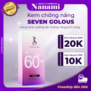  Kem Chống Nắng Trắng Da SEVEN GOLOUS - Kem Chống Năng Nâng Tone  Hàn Quốc SEVEN GOLOUS SPF 60+ PA +++ 