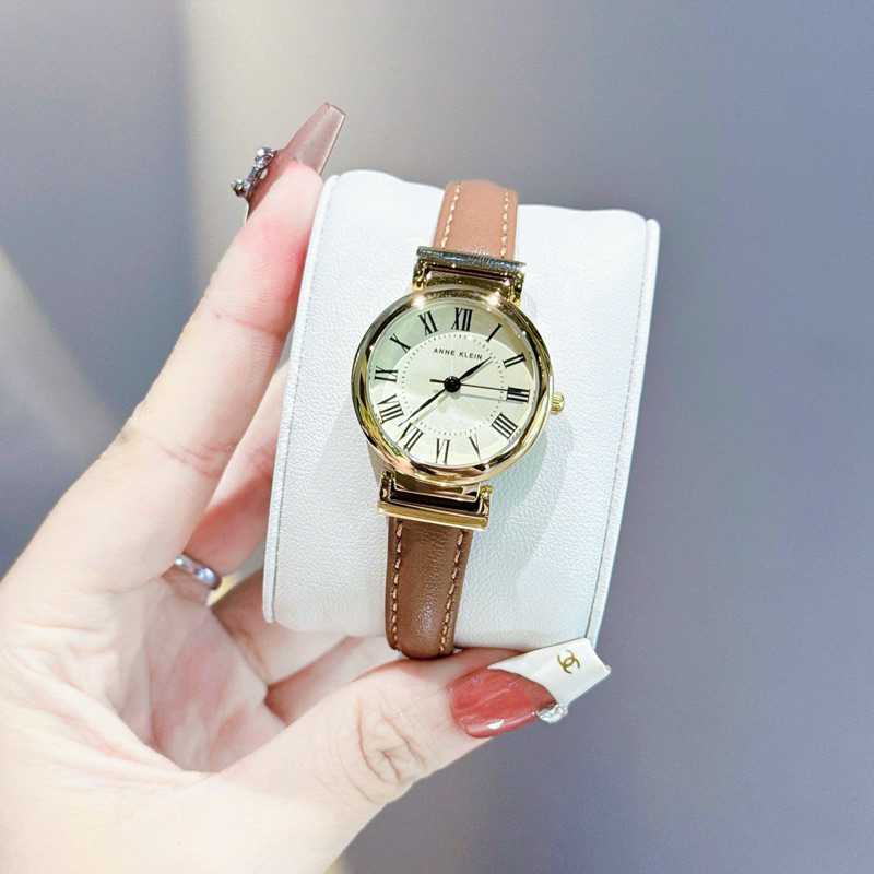 Đồng hồ nữ Anne Klein dây da, kích thước 28mm