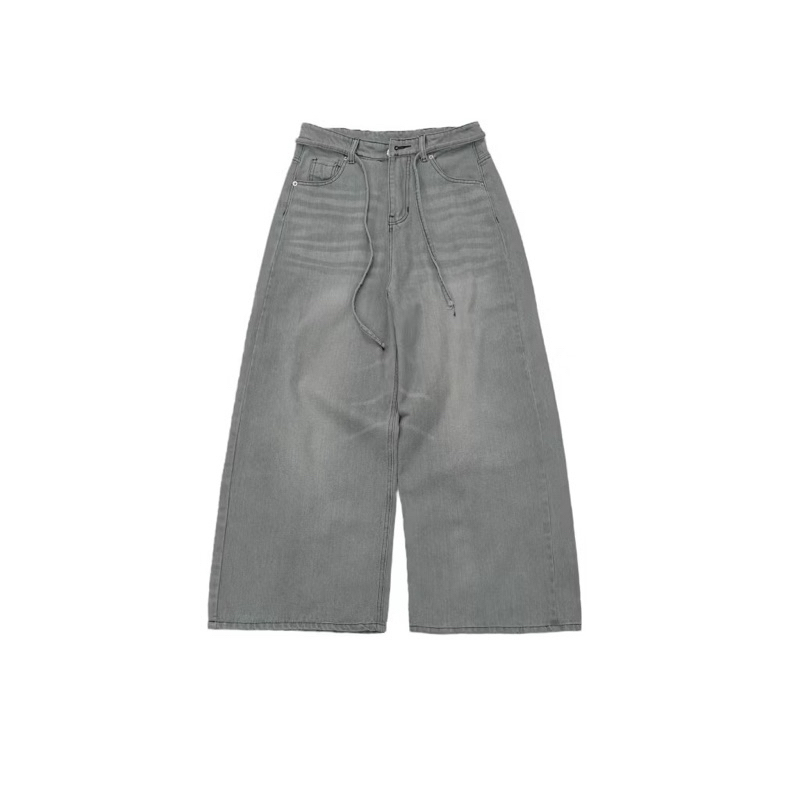 WIDE LEG LOOSE JEANS - Quần jeans ống siêu to phối dây form ống rộng unisex nam nữ. | BigBuy360 - bigbuy360.vn