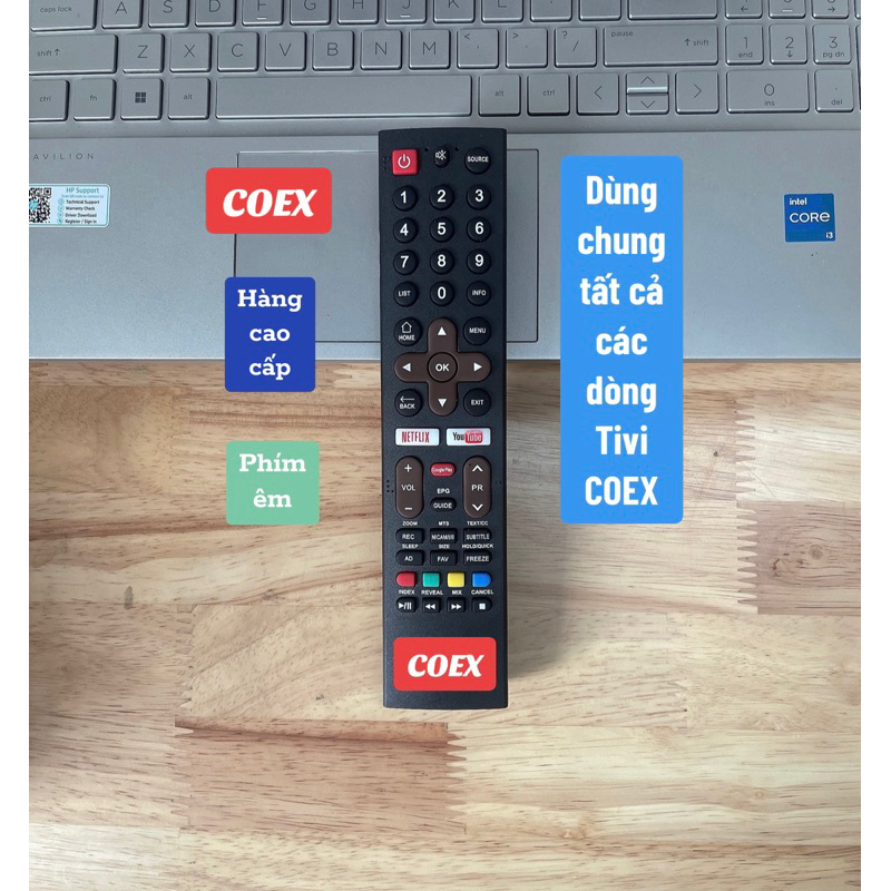 Điều khiển Tivi COEX không giọng nói( Dùng chung cho tất cả Tivi COEX)