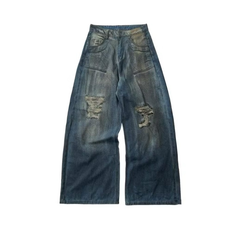 WIDE LEG RIPPER  LOOSE JEANS - Quần jeans rách ống siêu to form rộng unisex nam nữ Whose. | BigBuy360 - bigbuy360.vn