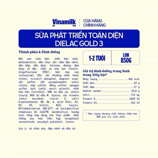 Sữa bột Dielac Gold số 3 (850g)