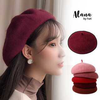 Mũ nón len beret nồi bánh tiêu nữ phong cách họa sĩ Hàn Quốc Alana ulzzang đẹp mùa đông thời trang màu nâu, be, đen