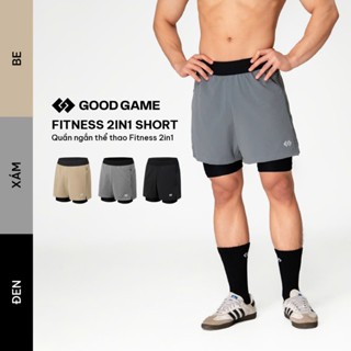 Quần thể thao GG Fitness 2in1 Short Cao Cấp chuyên tập Gym thiết kế 2 lớp, thoáng khí, co giãn Good Game