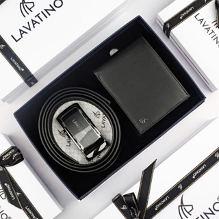   Quà Tặng Nam  Set Ví Thắt Lưng Da Nam Fullbox Chính Hãng Lavatino Làm Quà Tặng Valentine  PATRICK 47 - T04 