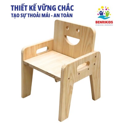 Ghế Gỗ Ngồi Tựa Lưng Cho Bé Ngồi Học, Ngồi Ăn Dặm Đúng Tư Thế Ngăn Ngừa Gừ Lưng Cho Trẻ