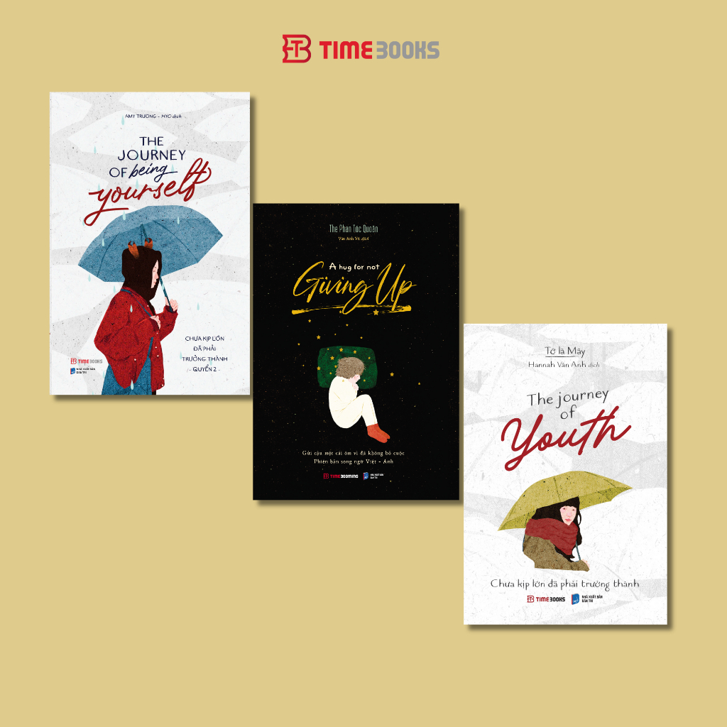 Combo 3 Cuốn Sách Song Ngữ Việt - Anh: The Journey Of Being Yourself + A Hug For Not Giving Up + The
